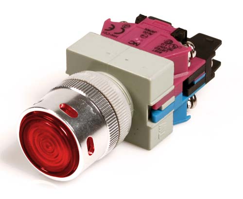 Push-Button - 12V - Red - 10A